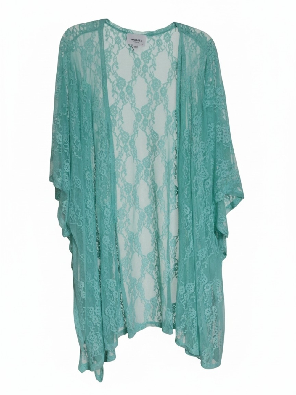 Andre By Unit Light Aqua Lace Kimono - Picture 2 of 3